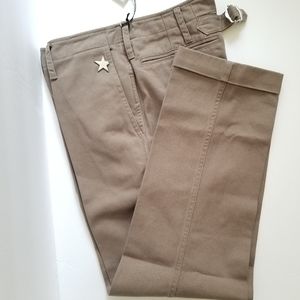 Golden Goose Cropped Chino Pants Size IT 44 Khaki Beige